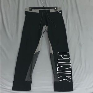Pink Victoria’s Secret Black and Gray leggings